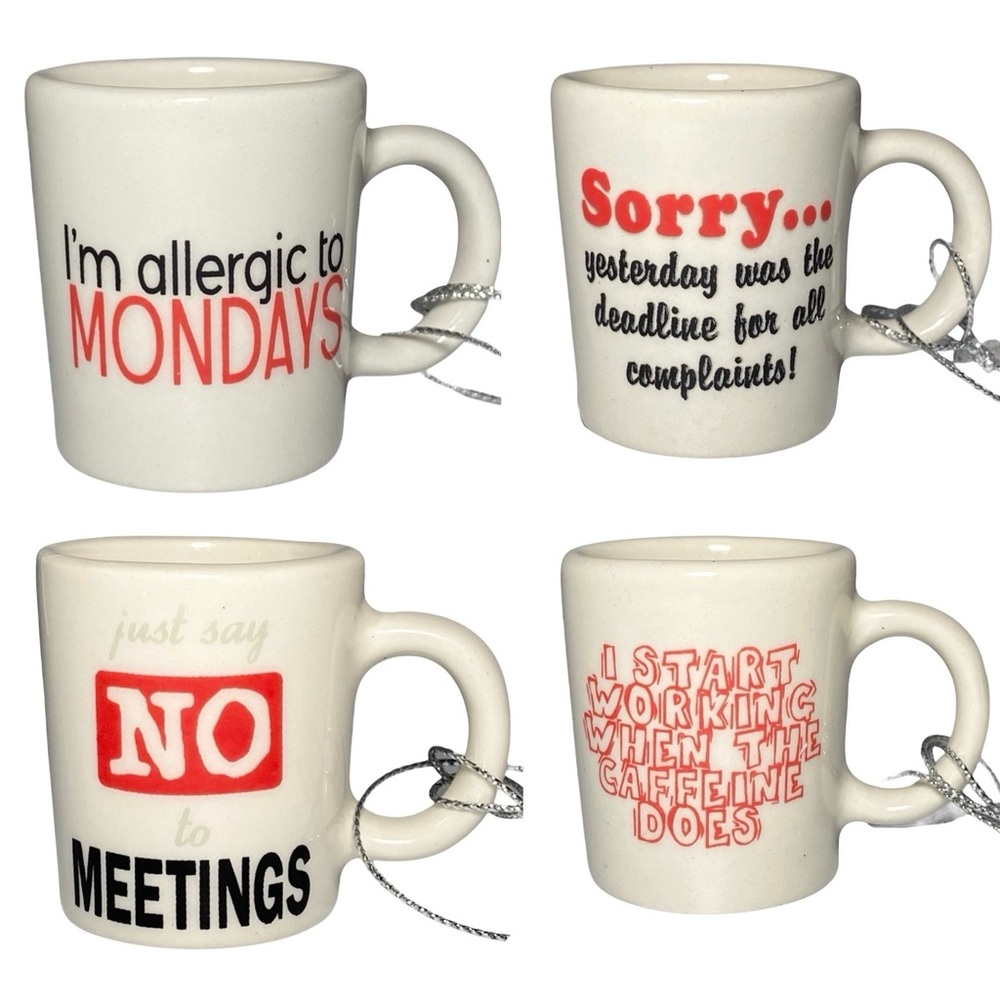 🎄 Midwest Seasons Ornaments x4 Coffee Mug Ceramic